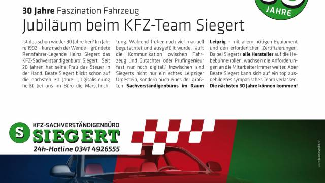 s_siegert_anzeige_topmagazin Siegert KFZ-Sachverständigenbüro - Aktuelles - Neues aus der Presse